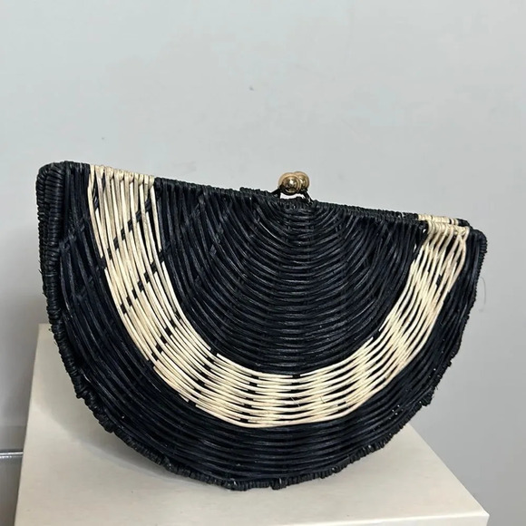 Tabitha Brown for Target Geometric Rattan Clutch Handbag - Picture 2 of 7